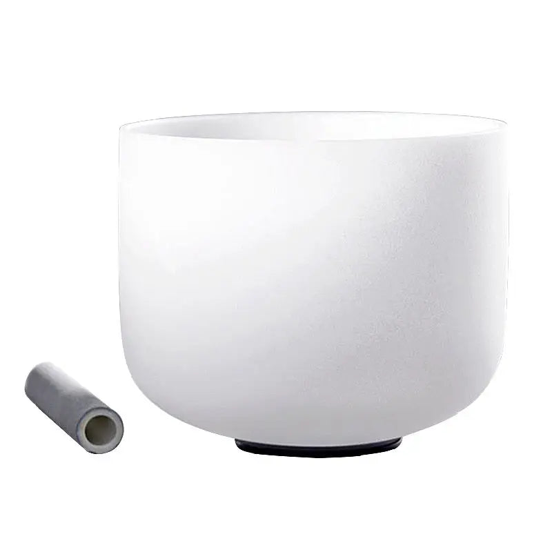 Frosted Quartz Crystal Singing Bowl - Yoga & Chakra Healing