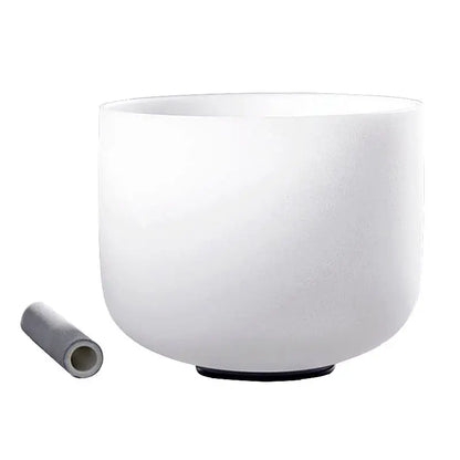 Frosted Quartz Crystal Singing Bowl - Yoga & Chakra Healing