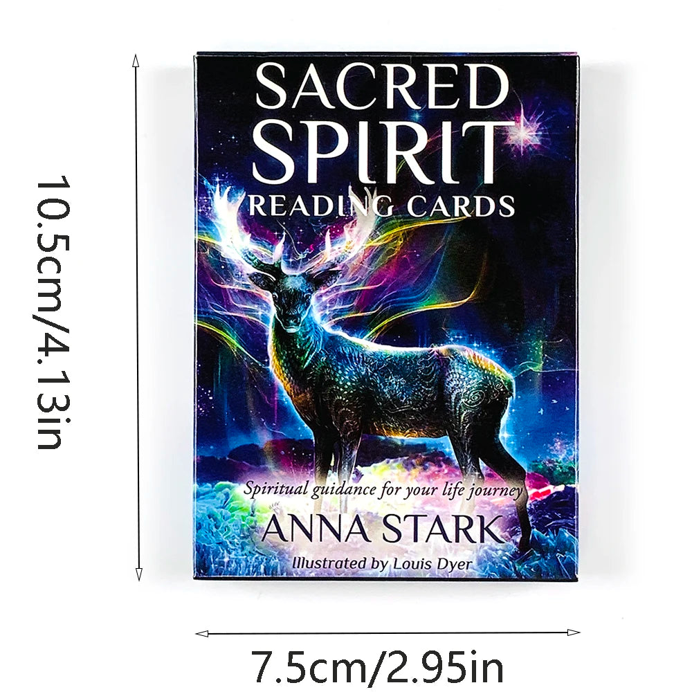 Sacred Spirit Reading Cards 36 Oracle Cards Spiritual Life Guidance Divination Cards for Soul Healing Meditation 10.3*7.4cm