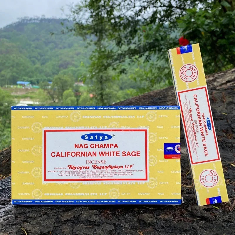 Incense Sticks: White Sage Sandalwood Incense - Clean Air, Handmade in India
