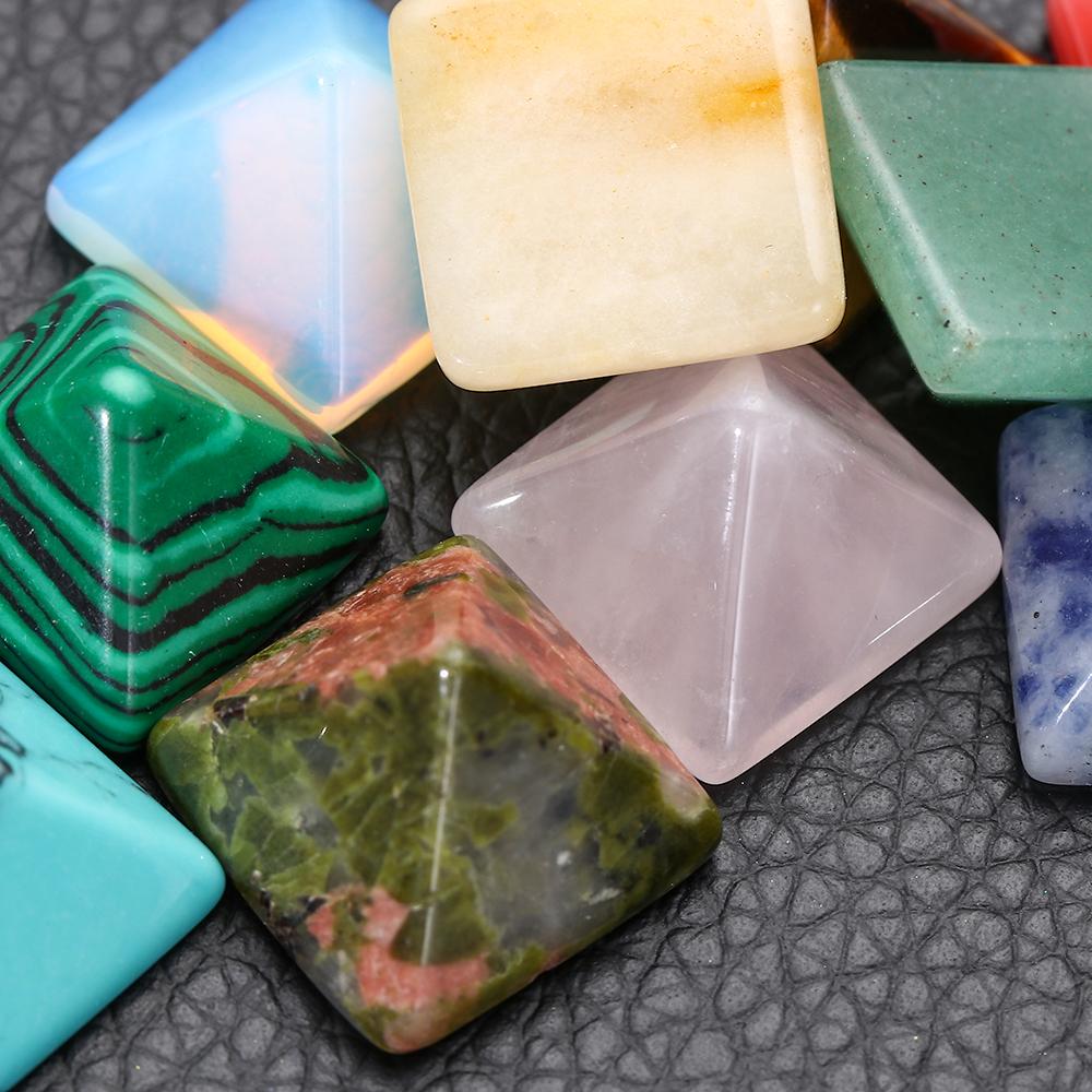 Healing Stones: Crystal Quartz Pyramid - Healing Stone Chakra Decor Gift