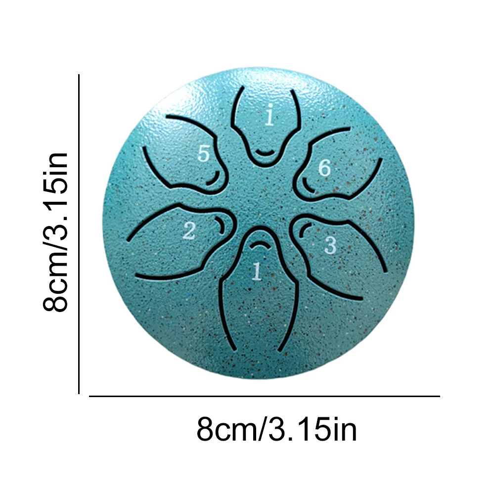 Steel Rain Drum 3" 6-Note Hand Pan for Yoga & Meditation