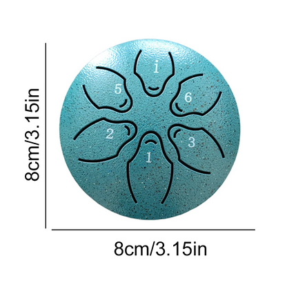 Steel Rain Drum 3" 6-Note Hand Pan for Yoga & Meditation