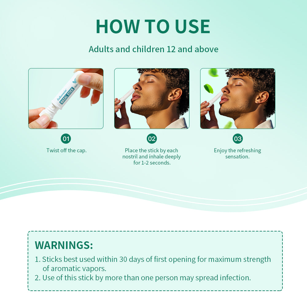 Nasal Stick Inhaler: Focus & Energy Boost Aromatherapy
