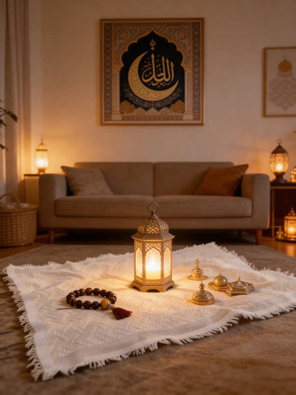 1pc boho Yoga Meditation Mat-Cotton Blend Fringe Muslim Prayer Mat Rug Ramadan Gift for Outdoor Picnics Home Decor