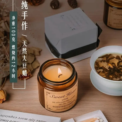 Scented Candles: Handmade Sleep Aid Aromatherapy Candles - Smokeless Fragrance