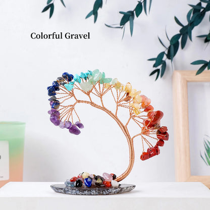 Healing Chakra Stone Tree - Natural Gemstone Home Decor