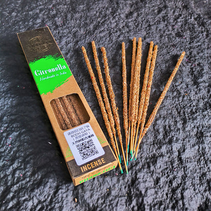 Natural Indian Incense Sticks - Citronella Smudge (10 Pack)