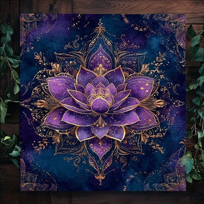 Tarot Tablecloth Sun & Moon Divination Altar Cloth Flower of Life Night Sky Tarot Cloth Astrology Universe Golden Star Tarot Mat