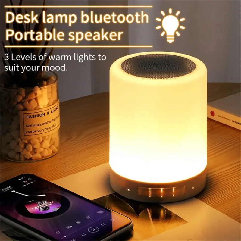 Bluetooth Speaker: Portable Wireless Bluetooth Speaker Mini Touch Light LED Night Light Bedside Table Lamp for Kids - Better Sleep Gift