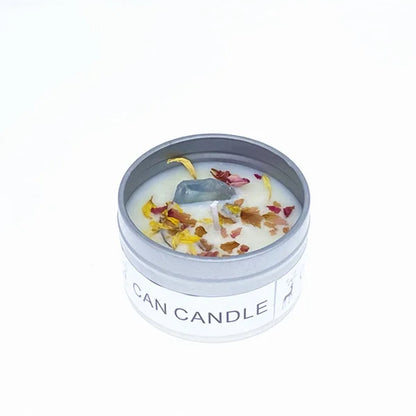 Scented Candles: Aromatherapy Soy Candles - Crystal Salt & Dried Flower Scents