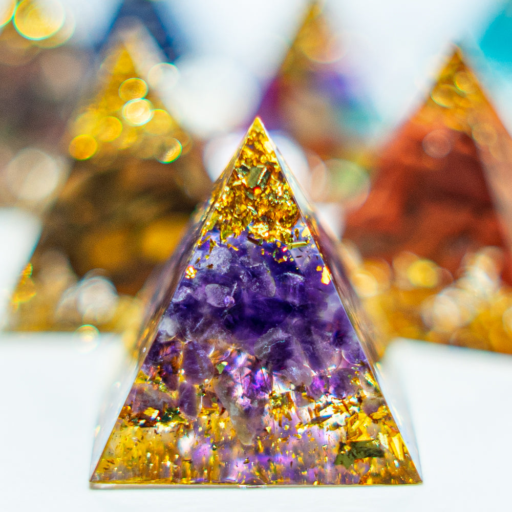 Energy Pyramid Generator: Crystal Amethyst Reiki Healing