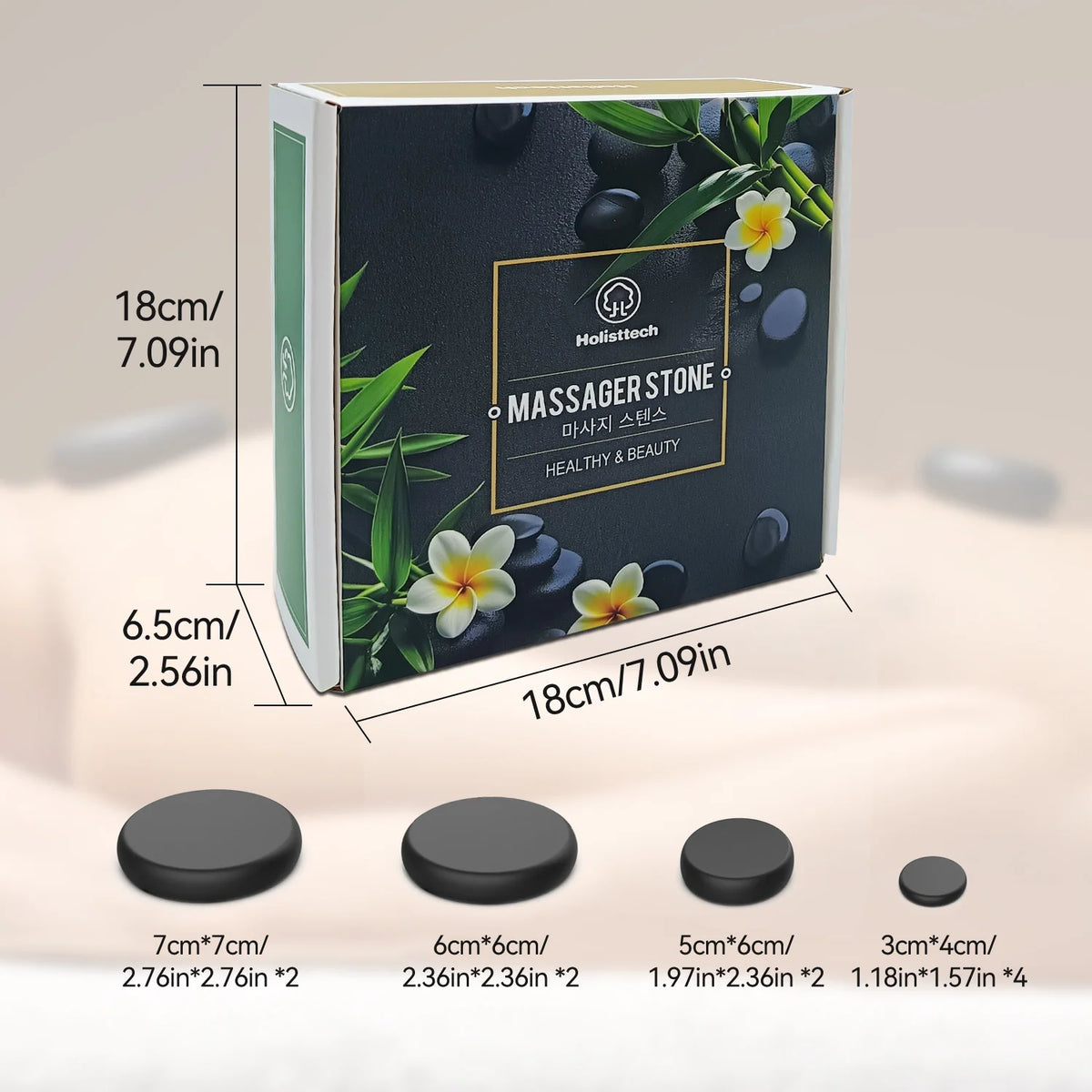Essential Hot Stones for Massage, 10 Pcs Hot Stones Massage Kit Hot Rocks Massage Stones for Professional or Home Spa