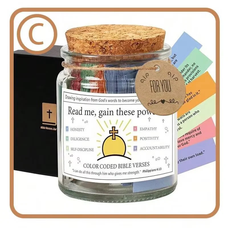 Bible Verse Jar: Multilingual Car Prayer Decor