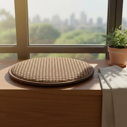 Japanese Design Woven Mat Pad High Resilience Foam Meditative Meditation Pad Woven Woven Mat Seat Sponge Filled Pouf Ottoman