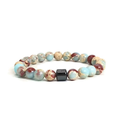 Natural Stone Lava Tiger Eye Bracelet Healing Charm Bracelet
