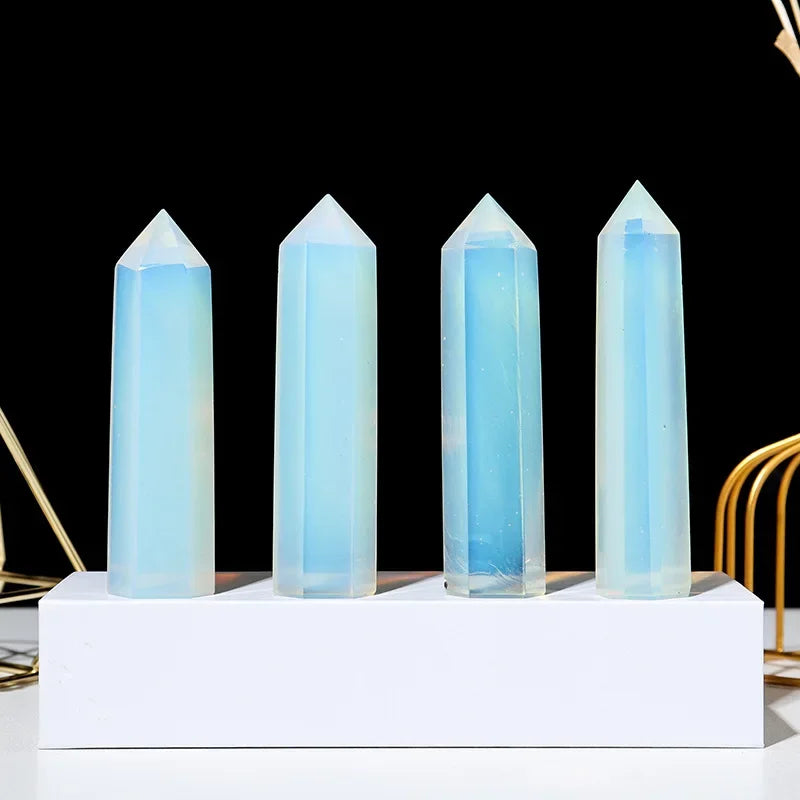 Natural Stone: Rose Quartz Amethyst Wand - Healing Crystals & Home Decor