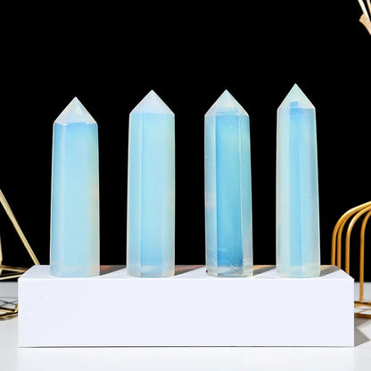 Natural Stone: Rose Quartz Amethyst Wand - Healing Crystals & Home Decor