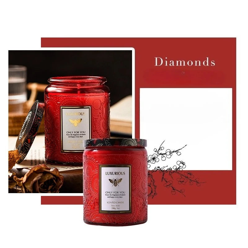 Scented Candles: Fragrant Soy Wax Candle Cans - Smokeless & Romantic Aroma
