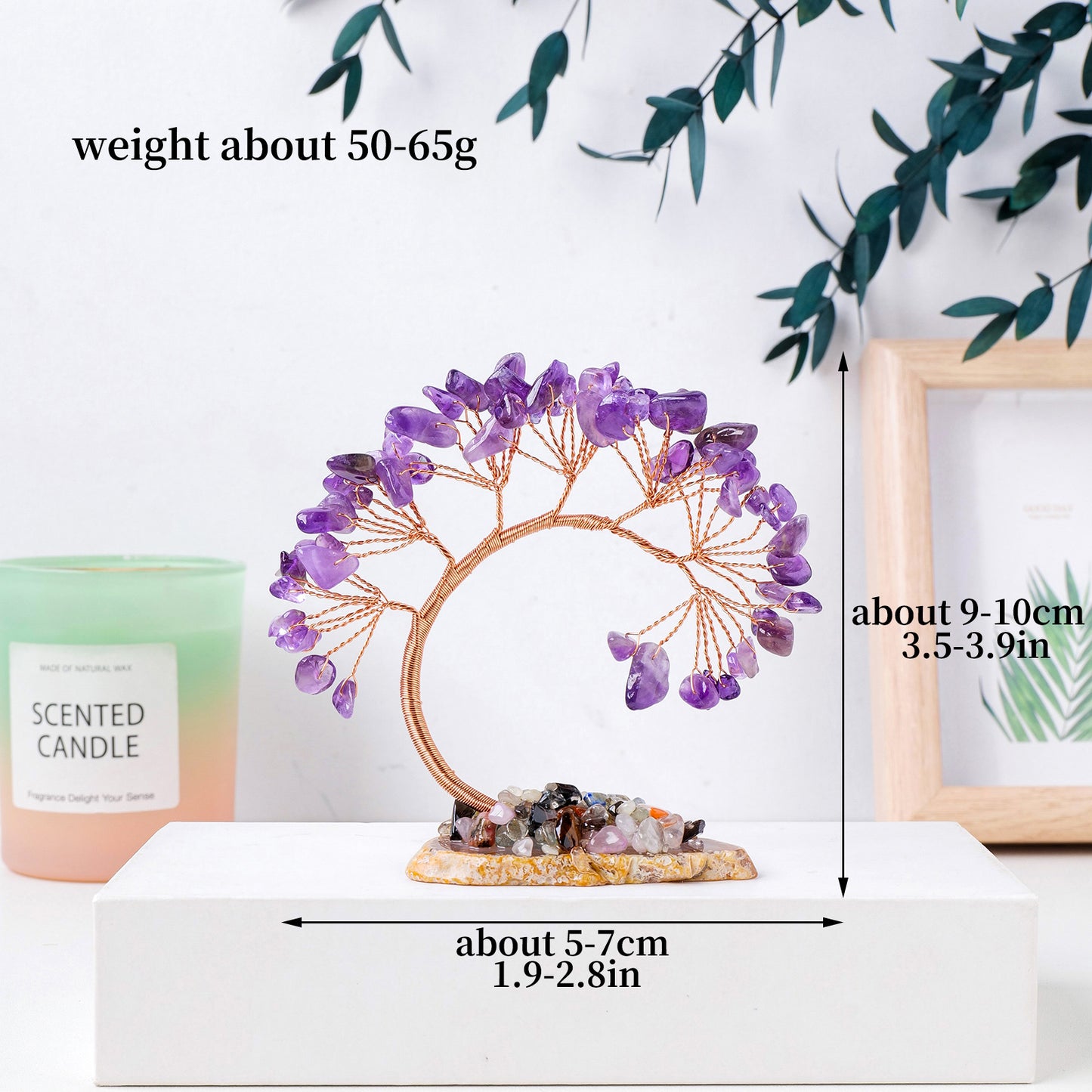 Healing Chakra Stone Tree - Natural Gemstone Home Decor