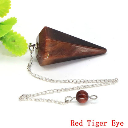 Natural Stone Healing Crystal Pendulum For Divination Dowsing Reiki Quartz Pendulo Jewelry Pendant Witchcraft Supplies Wholesale