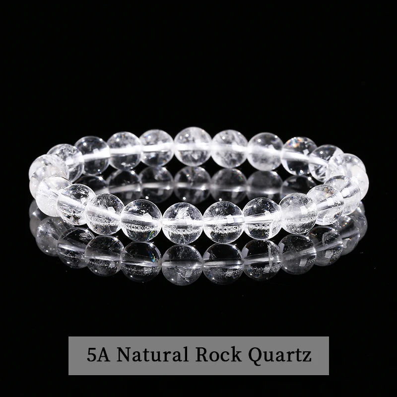 Healing Bracelet: Natural Stone Beaded Bracelet - Obsidian, Fluorite, Quartz