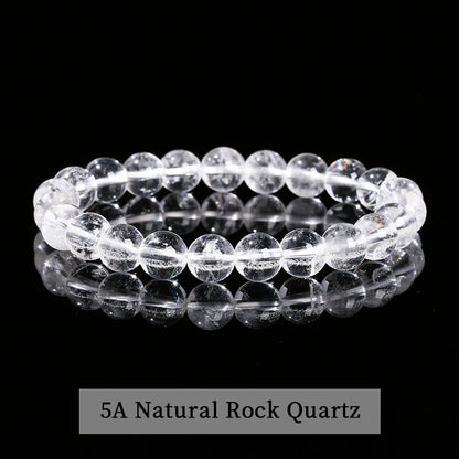 Healing Bracelet: Natural Stone Beaded Bracelet - Obsidian, Fluorite, Quartz