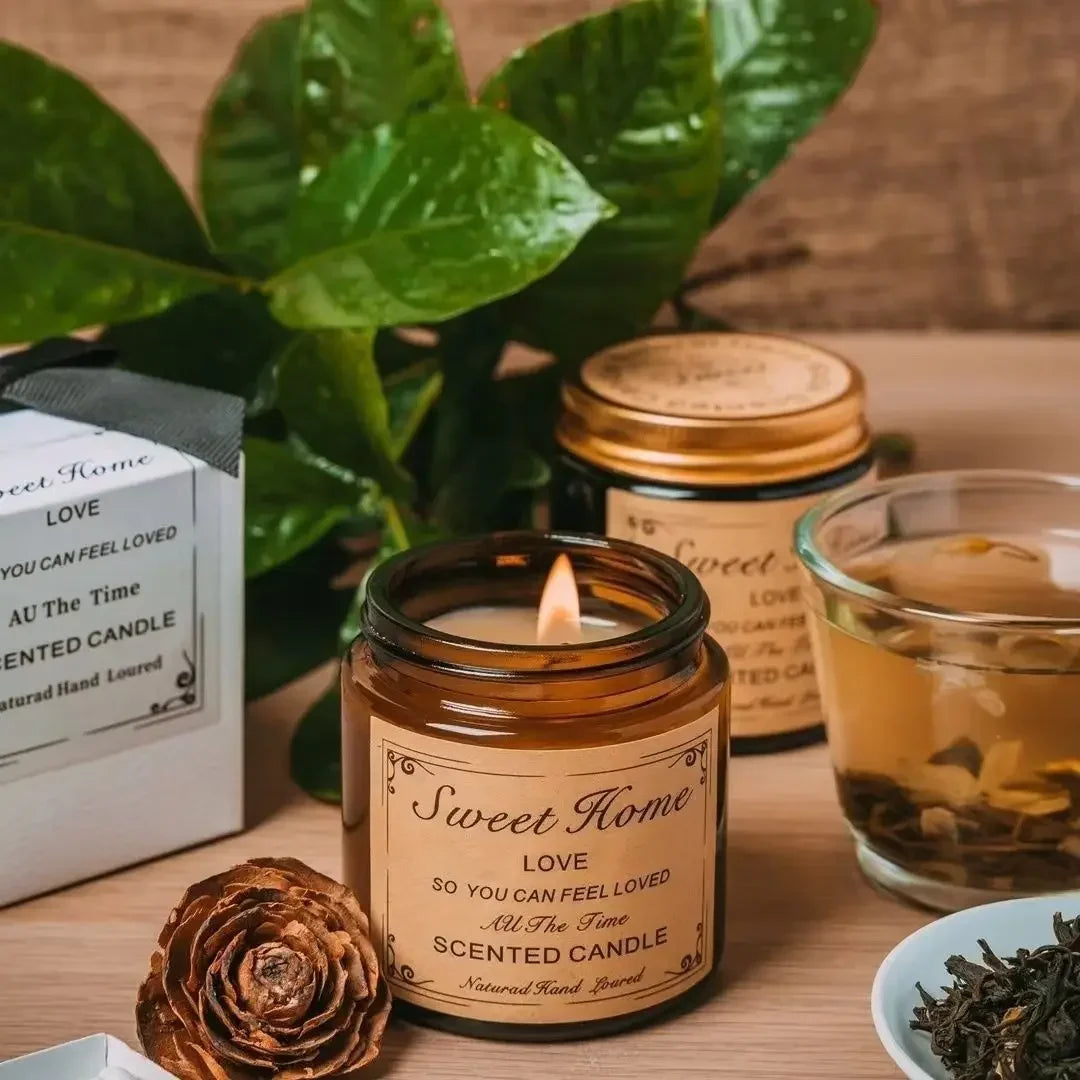 Scented Candles: Handmade Sleep Aid Aromatherapy Candles - Smokeless Fragrance