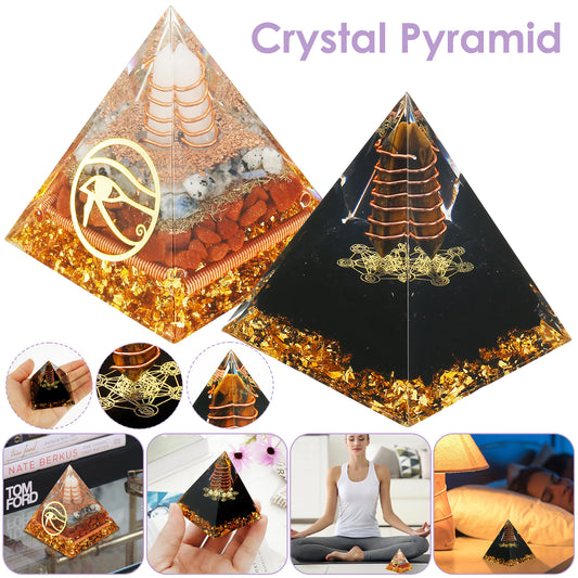 Reiki Crystal Pyramid Energy Protection Handmade Ornament