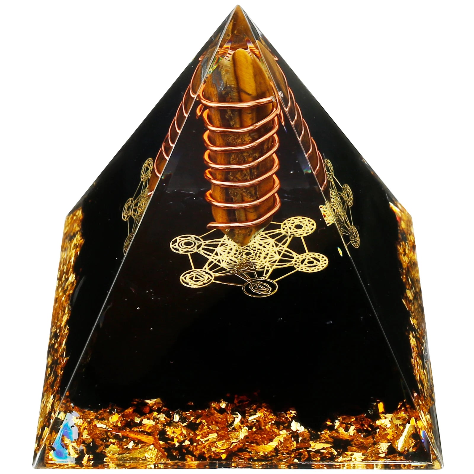 Reiki Crystal Pyramid Energy Protection Handmade Ornament