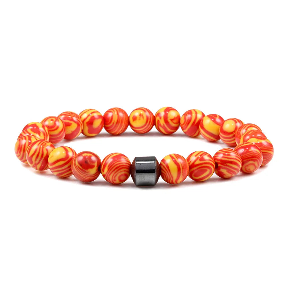 Natural Stone Lava Tiger Eye Bracelet Healing Charm Bracelet