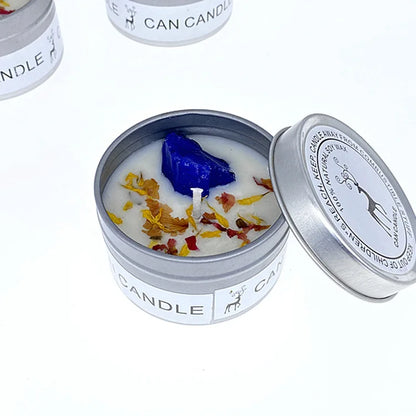 Scented Candles: Aromatherapy Soy Candles - Crystal Salt & Dried Flower Scents