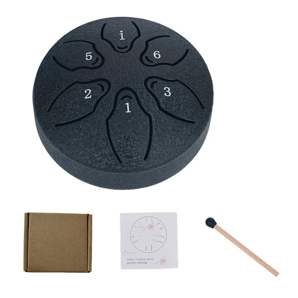 Steel Rain Drum 3" 6-Note Hand Pan for Yoga & Meditation
