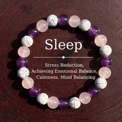 Natural Stone Sleep Bracelet - Aura Balance & Relaxation