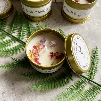 Scented Candles: Aromatherapy Soy Candles - Crystal Salt & Dried Flower Scents