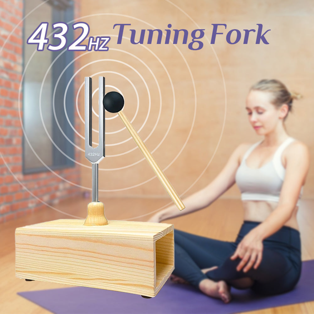 Tuning Forks Set for Sound Therapy & Yoga, 432Hz/528Hz Chakra