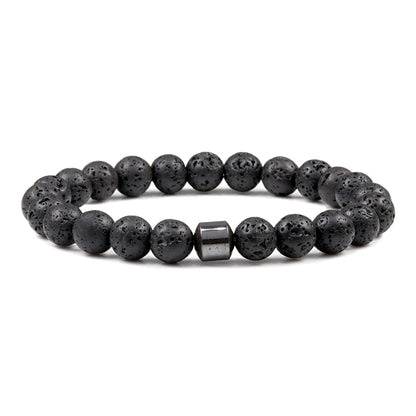 Natural Stone Lava Tiger Eye Bracelet Healing Charm Bracelet