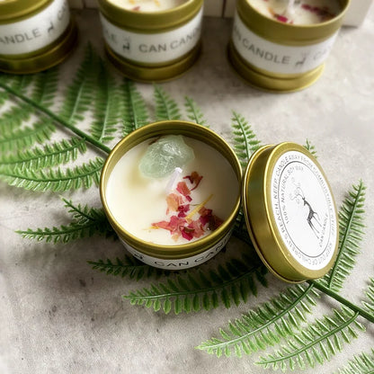 Scented Candles: Aromatherapy Soy Candles - Crystal Salt & Dried Flower Scents