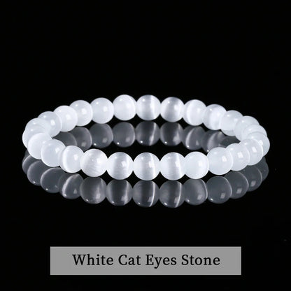 Healing Bracelet: Natural Stone Beaded Bracelet - Obsidian, Fluorite, Quartz