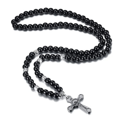 Necklace: Tibetan Phurba Kilaya Necklace - Tiger's Eye & Lava Stone