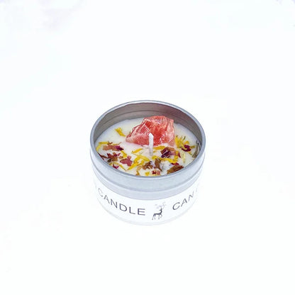Scented Candles: Aromatherapy Soy Candles - Crystal Salt & Dried Flower Scents
