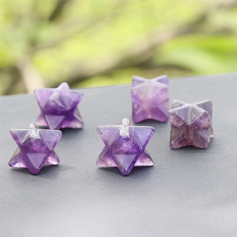 Healing Crystals: Natural Stone Merkaba Star - Sacred Meditation Energy Crystal