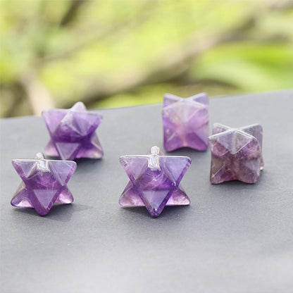 Healing Crystals: Natural Stone Merkaba Star - Sacred Meditation Energy Crystal