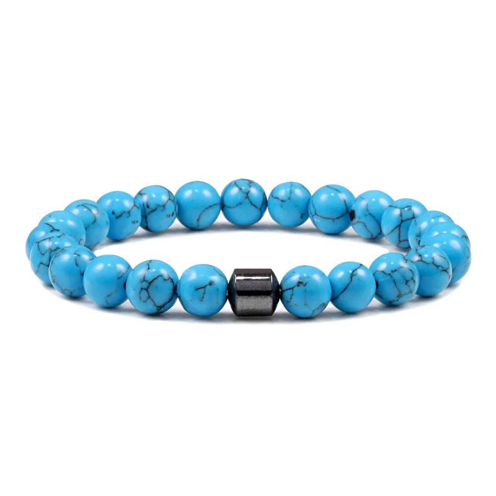Natural Stone Lava Tiger Eye Bracelet Healing Charm Bracelet