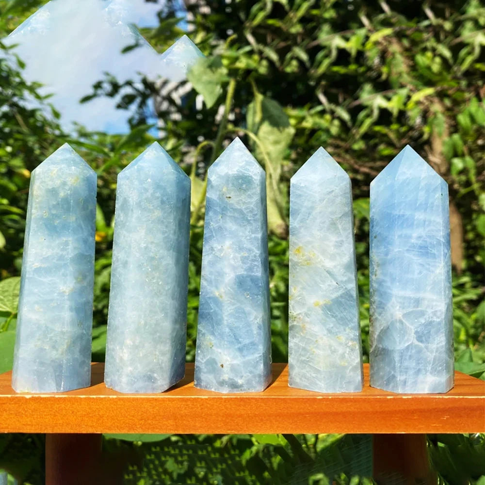 Natural Stone: Rose Quartz Amethyst Wand - Healing Crystals & Home Decor