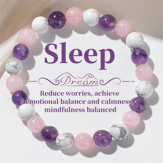 Natural Stone Sleep Bracelet - Aura Balance & Relaxation