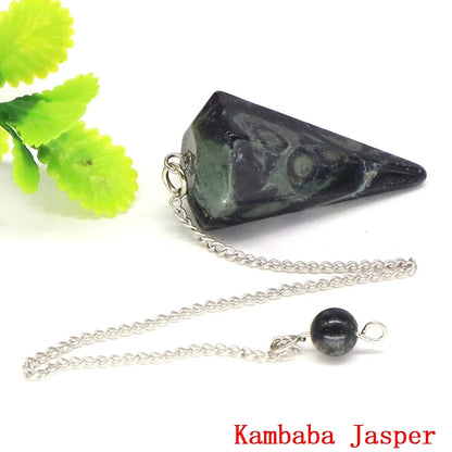 Natural Stone Healing Crystal Pendulum For Divination Dowsing Reiki Quartz Pendulo Jewelry Pendant Witchcraft Supplies Wholesale