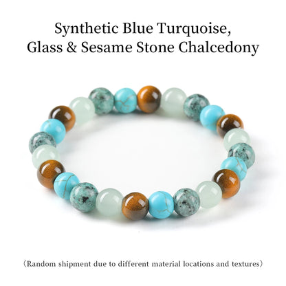 Natural Stone Healing Bracelet: 8mm Lucky Wealth Beads Jewelry