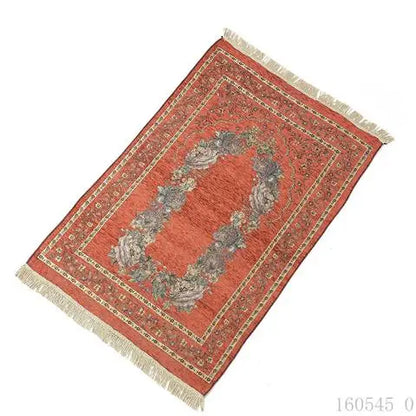 Prayer Rugs: Muslim Prayer Mat Chenille Cotton Rug - Portable & Decorative