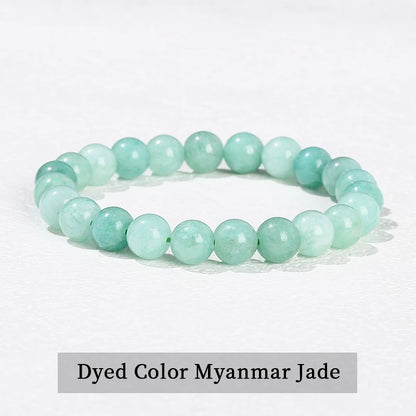 Healing Stone Bracelet: Obsidian, Fluorite, Jasper Beads